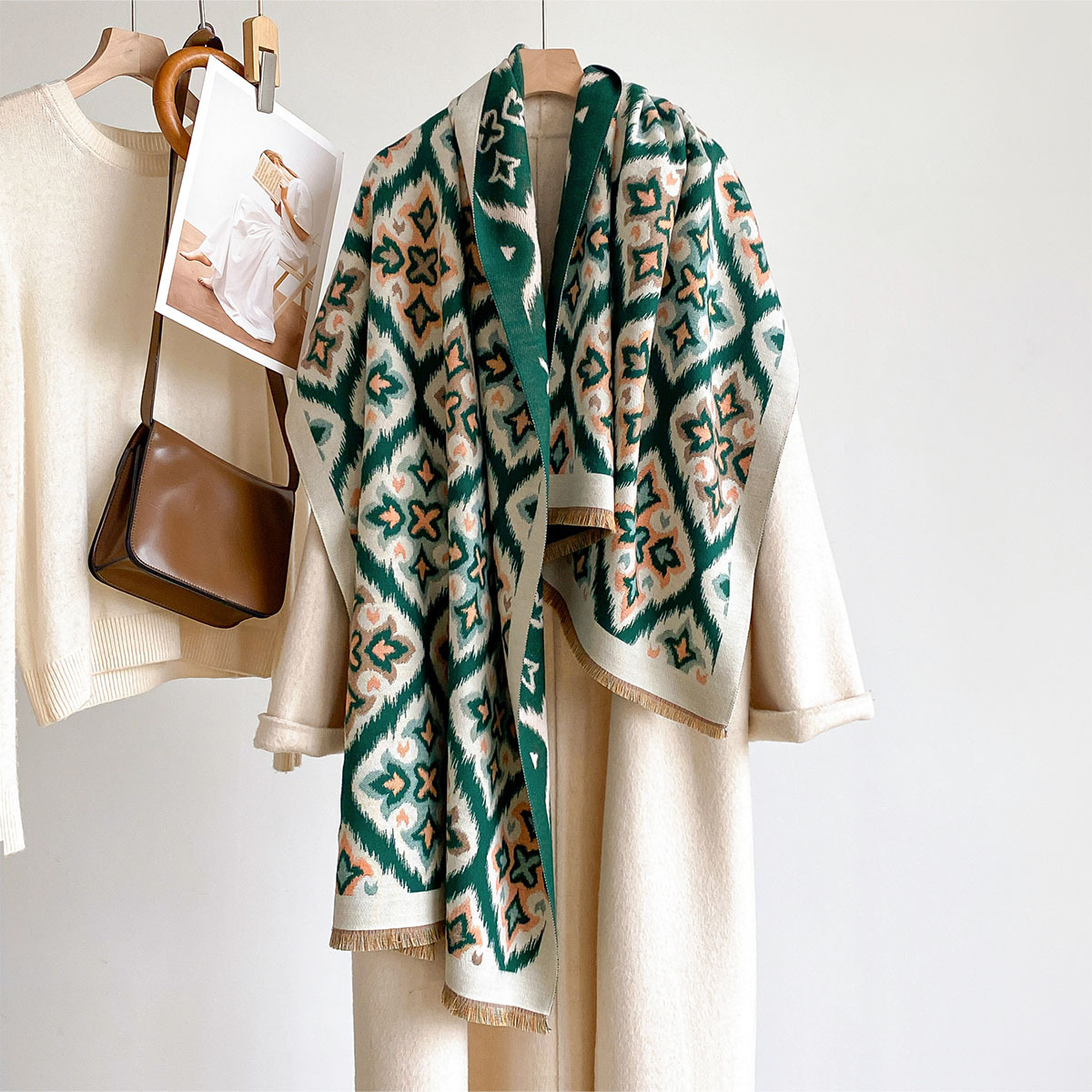 Damen Wendeschal aus Kaschmir- – Woven Scarf Blanket Bewertung und Preis